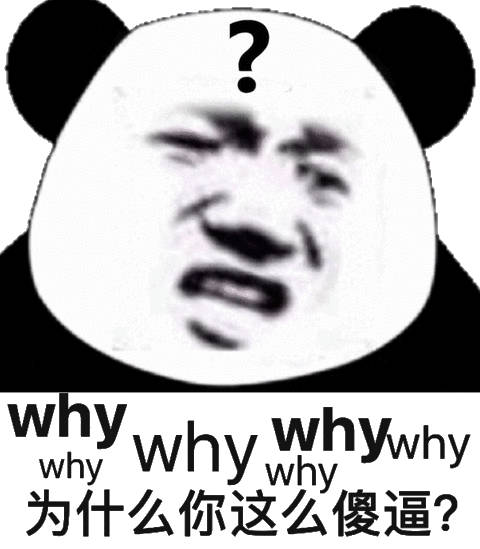 why why why 为什么你这么傻逼？（熊猫头）