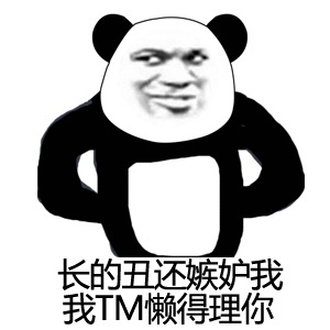 长的丑还嫉妒我，我 TM 懒得理你 - 熊猫人怼人必备表情