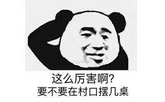 这么厉害啊?要不要在村口摆几桌