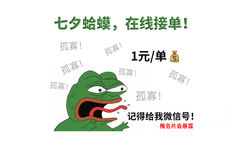 七夕蛤蟆,在线接单!孤寡!孤寡!1元/单孤寡!孤寡!孤寡!孤寡!孤寡!记得给我微信号!推名片会暴露