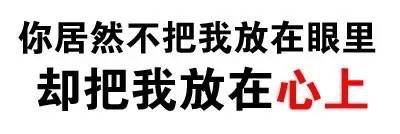 你居然不把我放在眼里，却把我放在心上 - 文字表情包