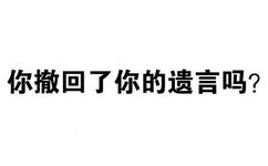 你撤回了你的遗言吗？ - 全文字表情包