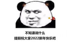 不知道说什么提前祝大家2022新年快乐吧