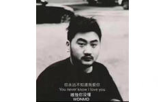 你永远不知道我爱你You never know I love you 唯独你没懂WDNMD