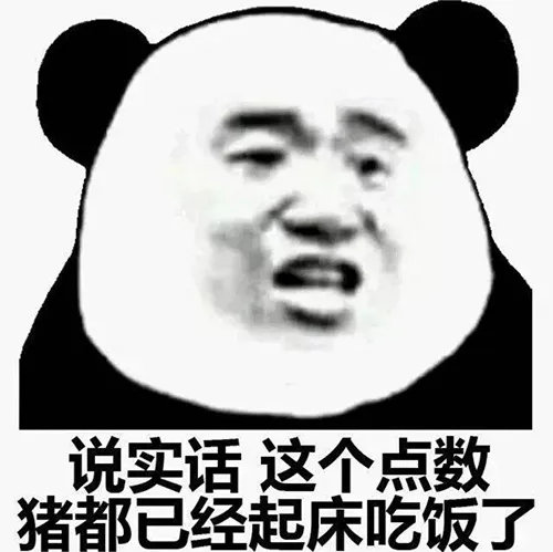 说实话这个点数猪都已经起床吃饭了