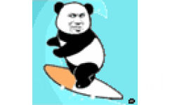 熊猫头冲浪 GIF 动图