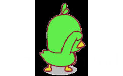 魔性绿色小黄鸭跳舞蹦迪 GIF 动图 - 最近抖音很火的魔性小黄鸭表情包