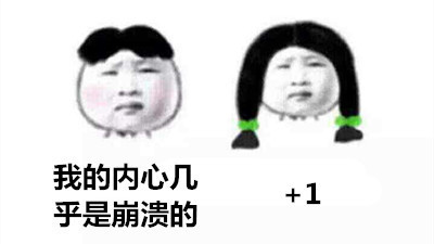 我的内心几乎是崩溃的。加一+1 - 我也是...就是...+1...赞同