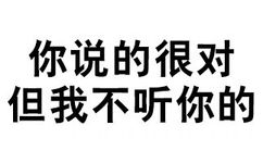 你说的很对 但我不听你的 - 微信纯文字表情~~污污污(第四波)