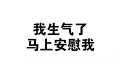 我生气了，马上安慰我（纯文字表情）