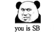 you is SB (熊猫头怼人表情包)