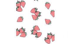 草莓朋友圈背景图 - 少女心朋友圈背景图