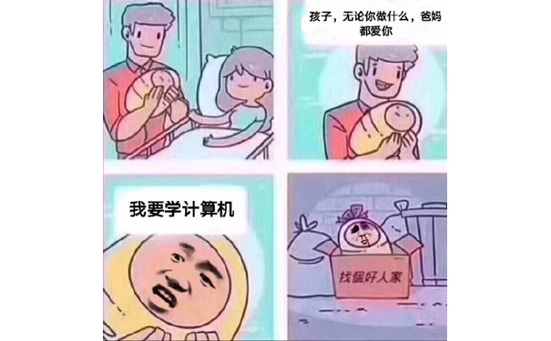 孩子，无论你做什么，爸妈都爱你！我要学计算机，找个好人家 - 请谨慎选择专业