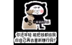 一麻袋的快乐你还年轻能把钱都给我你自己再去重新赚行吗?