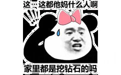 这…这都他妈什么人啊家里都是挖钻石的吗(熊猫头表情包)