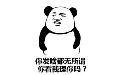 你发啥都无所谓，你看我理你吗（熊猫头摊手 GIF）