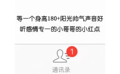 等一个身高180+阳光帅气声音好听感情专一的小哥哥的小红点通讯录