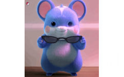 戴上墨镜 小卷鼠表情包 - 蓝粉小卷鼠动图表情包
