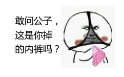 敢问公子这是你掉的内裤吗？ - 小靓仔，约吗？无节操表情