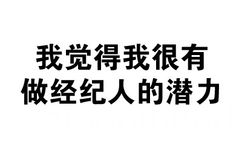 我觉得我很有做经纪人的潜力 - 我觉得我很有做经纪人的潜力（纯文字表情）