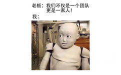 老板:我们不仅是一个团队更是一家人!我: - 我只能说每一个都是我本人