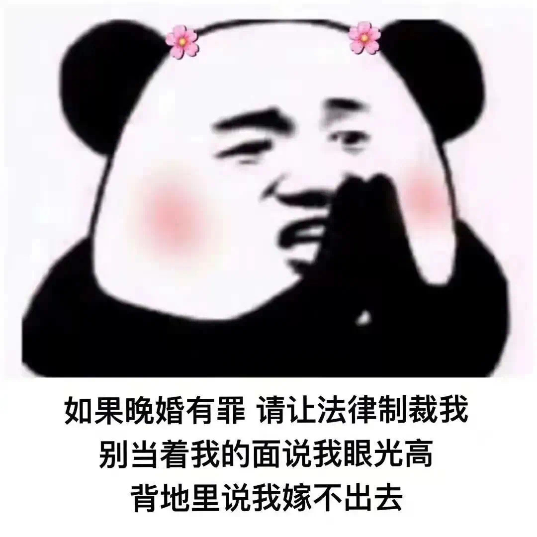 如果晚婚有罪  请让法律制裁我 别当着我的面说我眼光高 背地里说我嫁不出去