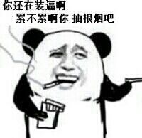 你还在装逼啊，累不累啊人，抽根烟吧 - 新一批金馆长表情包