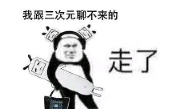 我跟三次元聊不来的走了