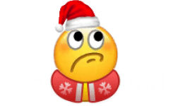 不爽小黄脸圣诞衣圣诞帽表情包 - 小黄脸圣诞衣圣诞帽表情包