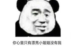 你心里只有漂亮小姐姐没有我（熊猫头表情包）