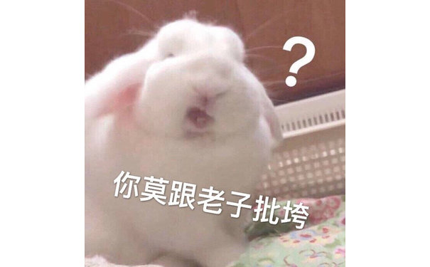 你莫跟老子批垮？（兔子表情包）