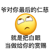 爷对你最后的仁慈就是把白眼当做给你的赏赐