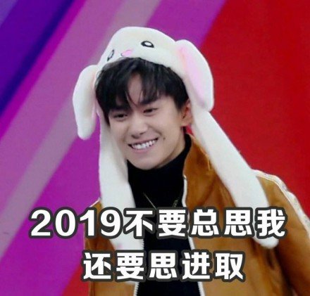 2019不要总思我还要思进取 - 易烊千玺2019祝福表情包