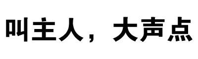 叫主人，大声点 - 怎么都不说话了，嘴都被屎噎住了？（纯文字表情）