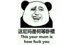 这尼马是何等卧槽（This your mum is how fuck you）