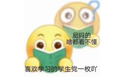 尼玛的啥都看不懂喜欢学习的学生党一枚吖 - 开学状态表情包 ​