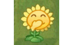 捂嘴偷笑小黄脸向日葵 GIF 动图表情包