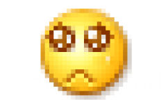 委屈 - 复古动态小黄脸 emoji 表情包