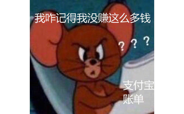 我咋记得我没赚这么多钱???支付宝账单 - 看我支付宝账单的我 太形象了