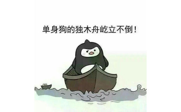 单身狗的独木舟屹立不倒！