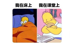 我在床上我在课堂上 - 上学上课meme表情包