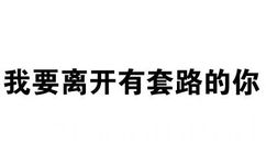 我要离开有套路的你 - 斗图骂人纯文字表情