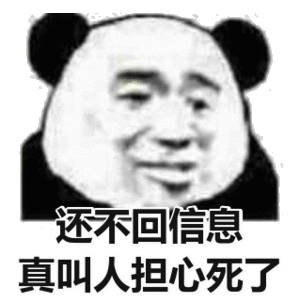 好不回信息，真叫人担心死了（熊猫头表情包）