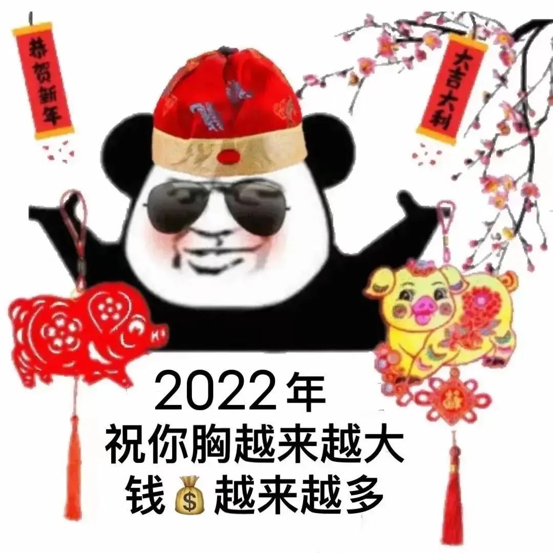 恭贺新年大吉大利2022年祝你胸越来越大钱越来越多