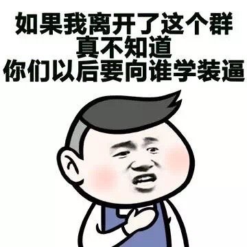 如果我离开了这个群真不知道你们以后要向谁学装逼