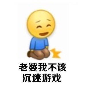 老婆我不该沉迷游戏 - 妻奴必备表情包 ​