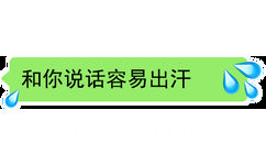 和你说话容易出汗(微信聊天框表情包)