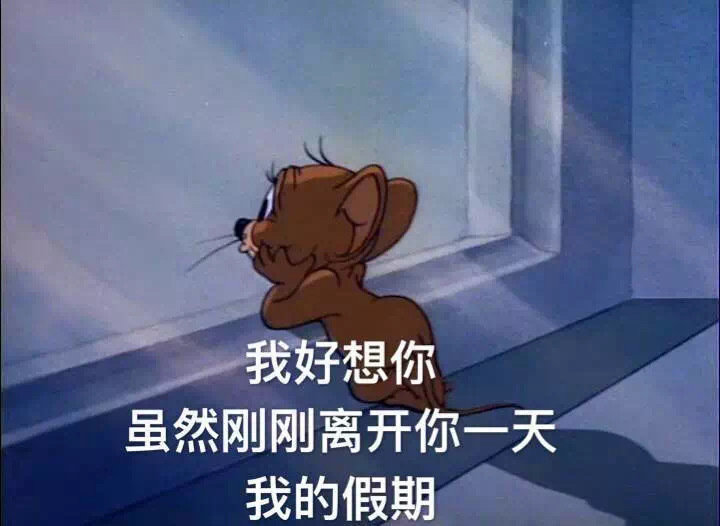 我好想你虽然刚刚离开你一天我的假期