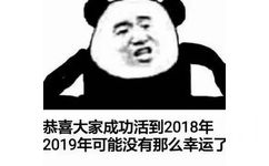 恭喜大家成功活到2018年，2019年可能没有那么幸运了