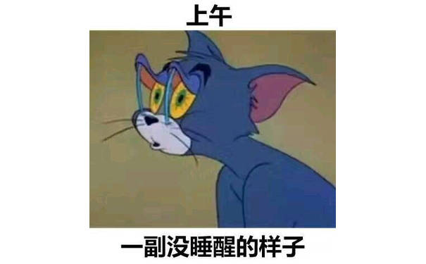 上午，一副没睡醒的样子